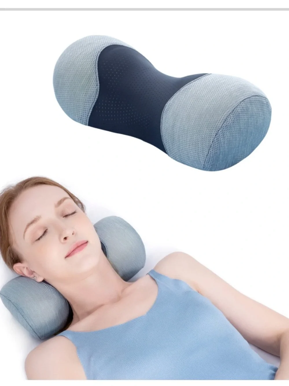 Small Neck Roll Pillow - GRAY